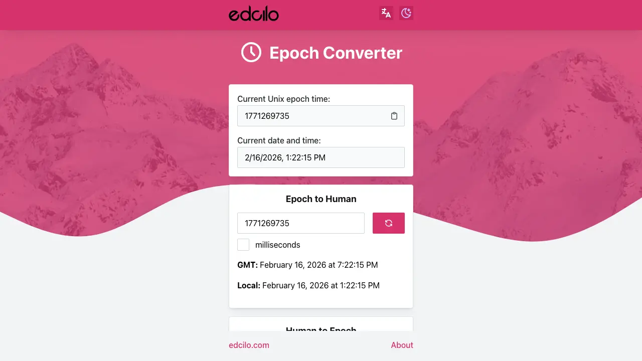 Epoch Converter project screenshot